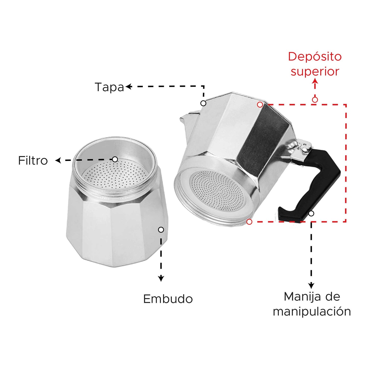 Moka 600 mL 12 tazas